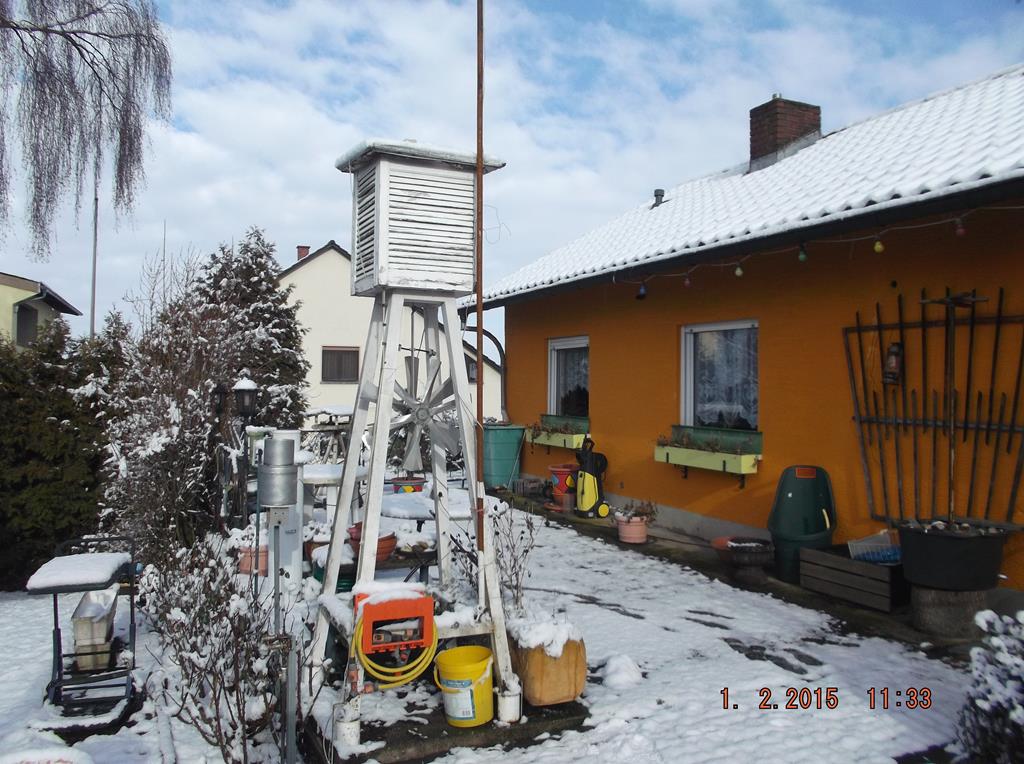 Ansicht der Heimstation im Winter 2015