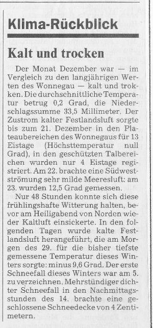 Wormser Allgemeine Zeitung vom 02.01. 1996