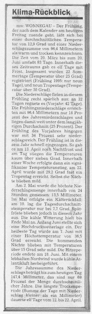 Wormser Allgemeine Zeitung vom 21.06. 1996